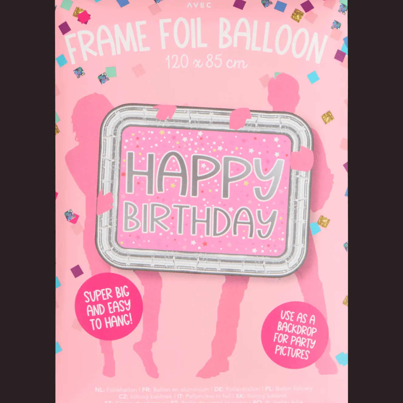 Avec folieballon XL Happy Birthday