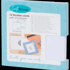 Craft & Design dubbele kaarten met enveloppen