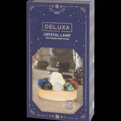 Deluxa chakralamp met 8 kristallen