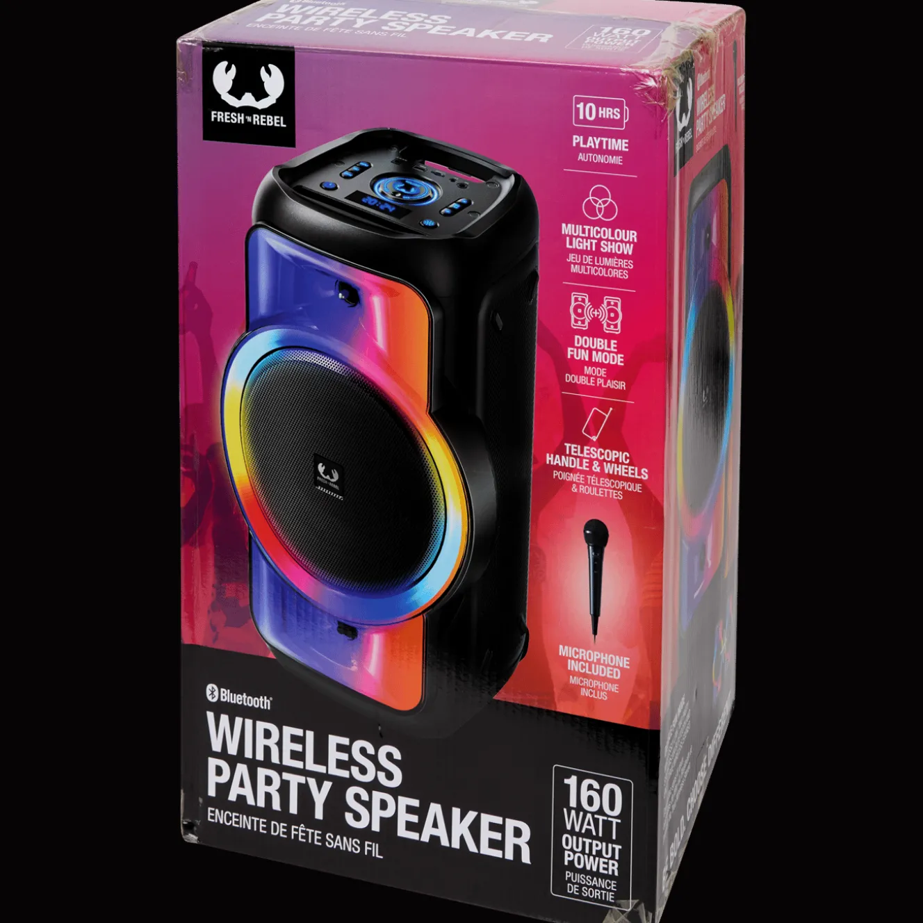 Fresh ’n Rebel draadloze partyspeaker met microfoon
