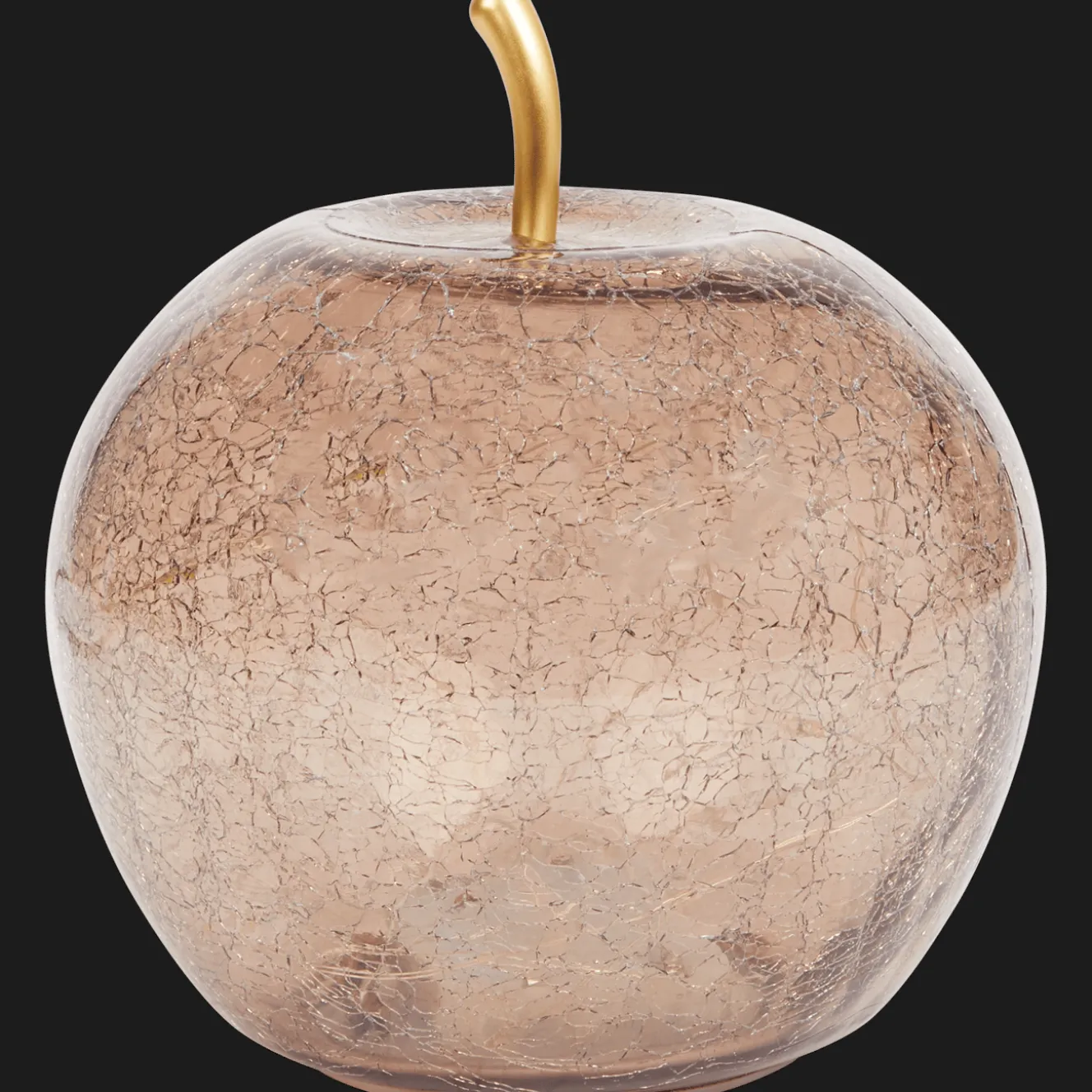 Glazen appel met ledlicht