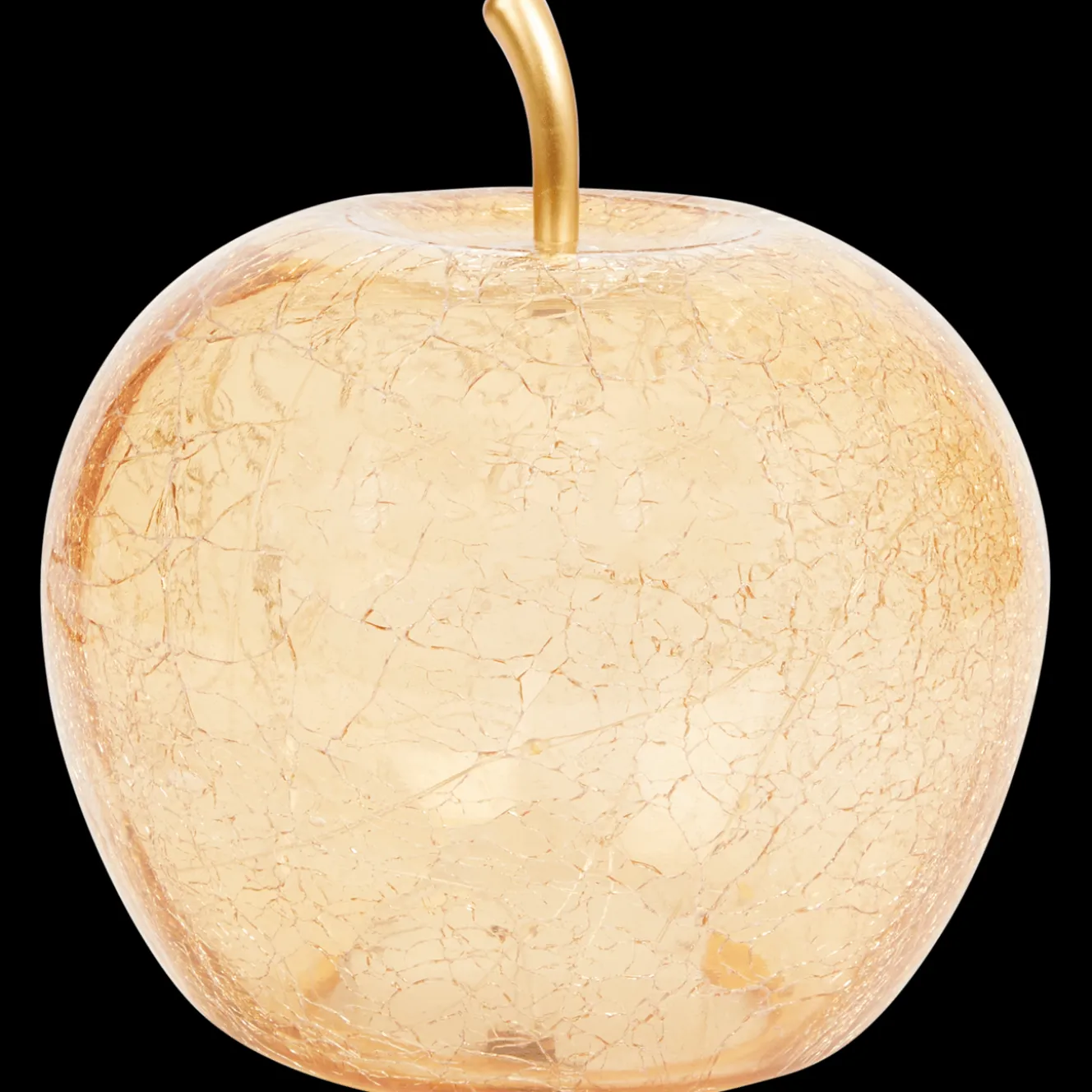 Glazen appel met ledlicht