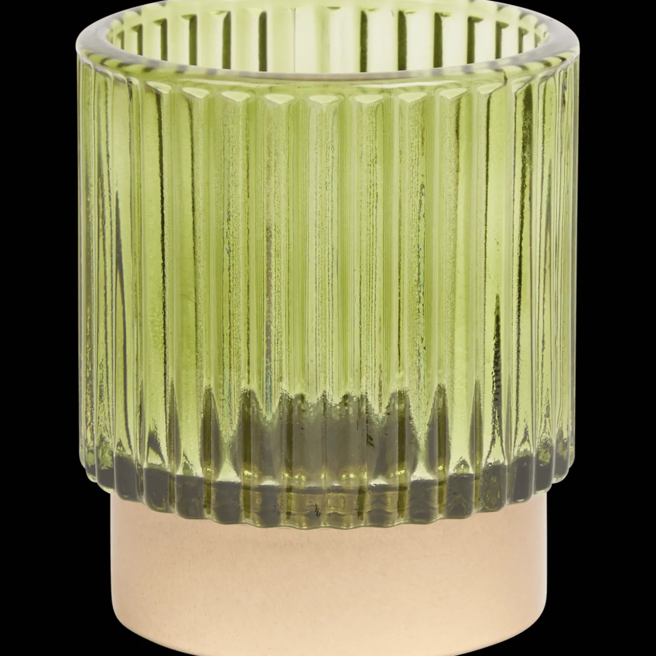 Glazen theelichthouder