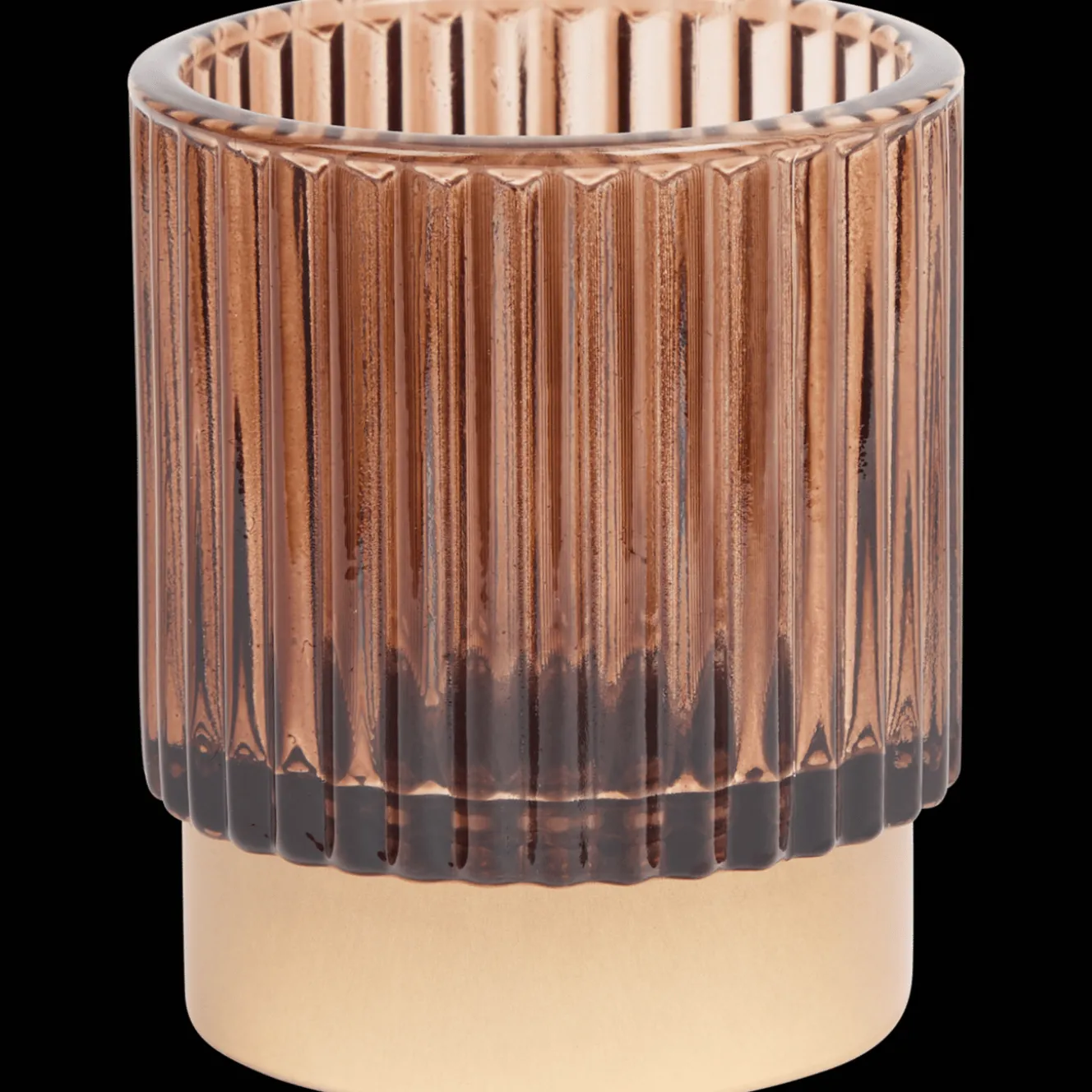 Glazen theelichthouder