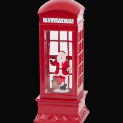 Kersttelefooncel met licht en glitters