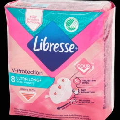 Libresse V-Protection maandverband Ultra Long+