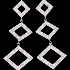 Oorbellen met glittersteentjes