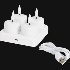 Oplaadbare theelichten wit