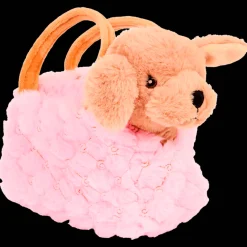 Pluchen hond in handtas