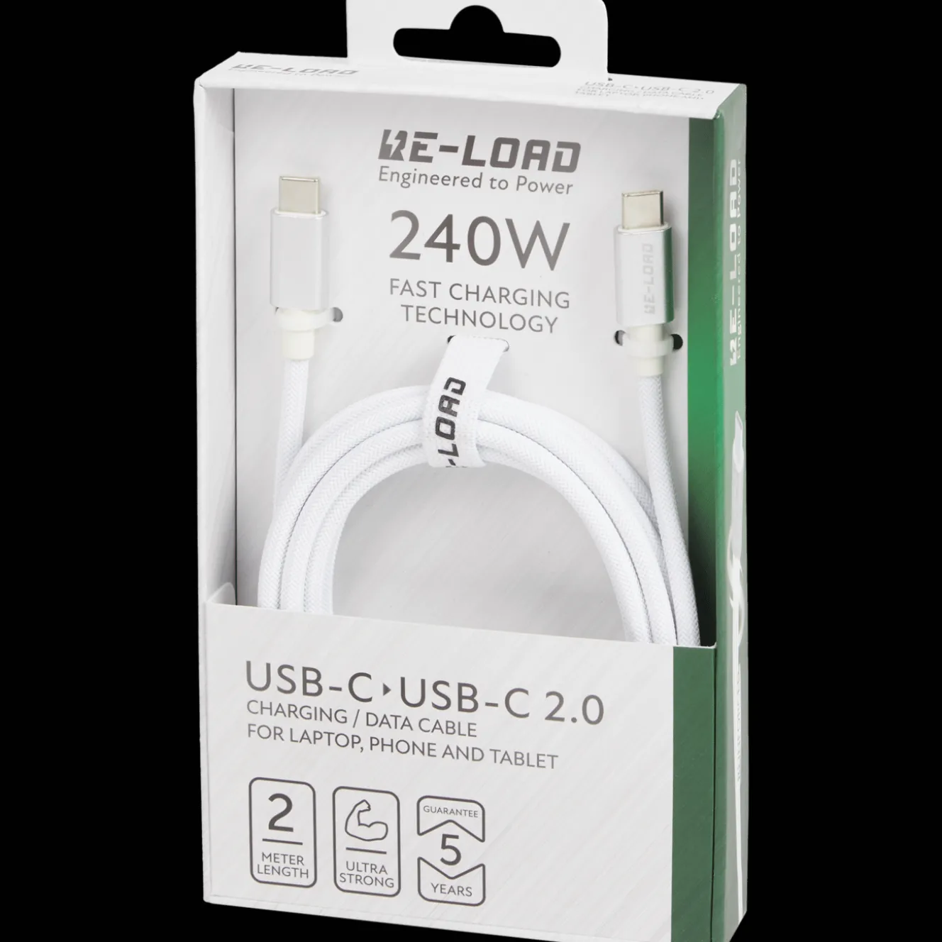Re-load snelle laad- en datakabel USB-C naar USB-C 2.0