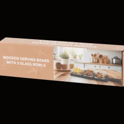 Serveerplank met schaaltjes