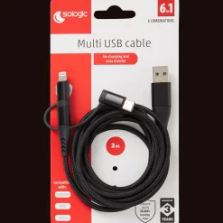 Sologic 3-in-1 laad- en datakabel