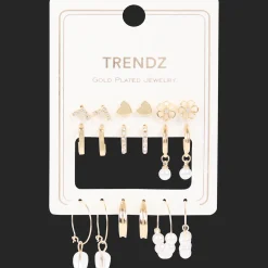 Trendz vergulde oorbellenset