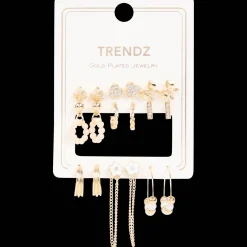 Trendz vergulde oorbellenset